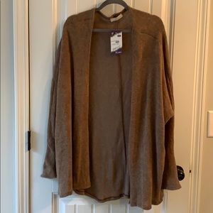 NWT PLUS Slouchy Tan Cardigan, a.gain size 1x